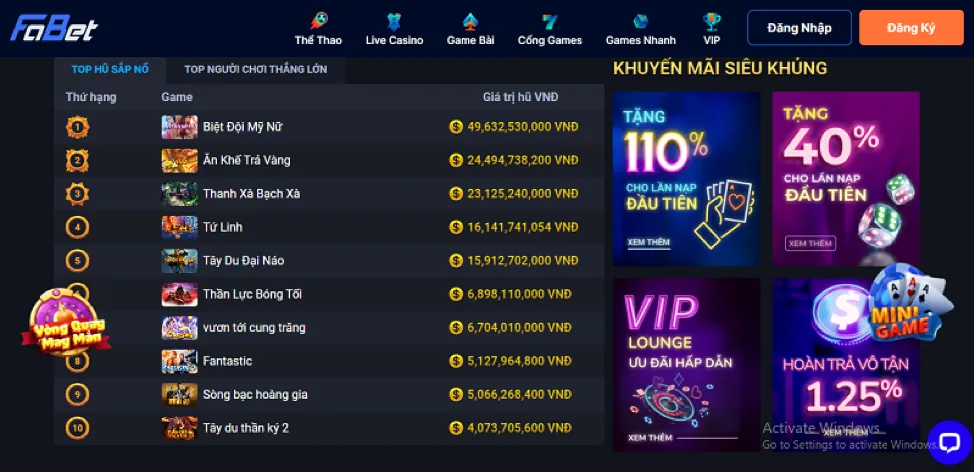 Các cấp độ VIP và lợi ích tại Awin68